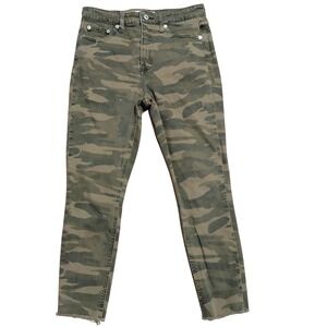 Lucky Brand 4 27 Jeans Camo Bridgette Crop Ankle Olive Green High Rise Skinny